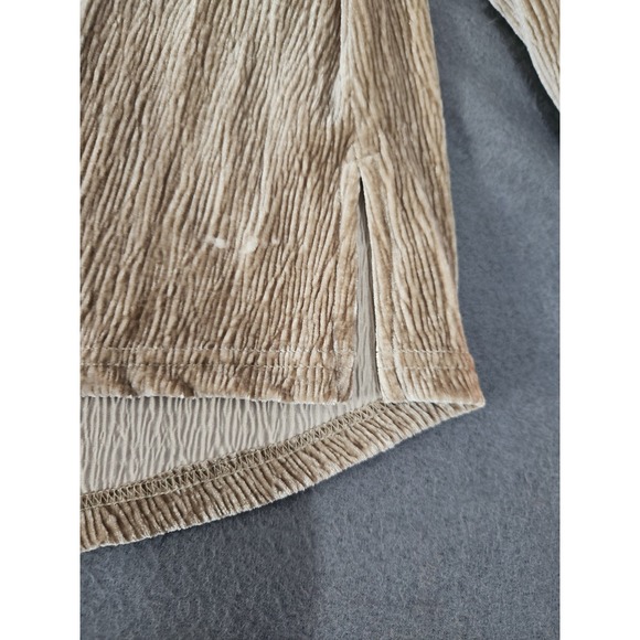 NWT Ali Miles PL Velvet/Velour Beige Wearable Art Blouse Shirt Top Minimalist - Picture 4 of 10